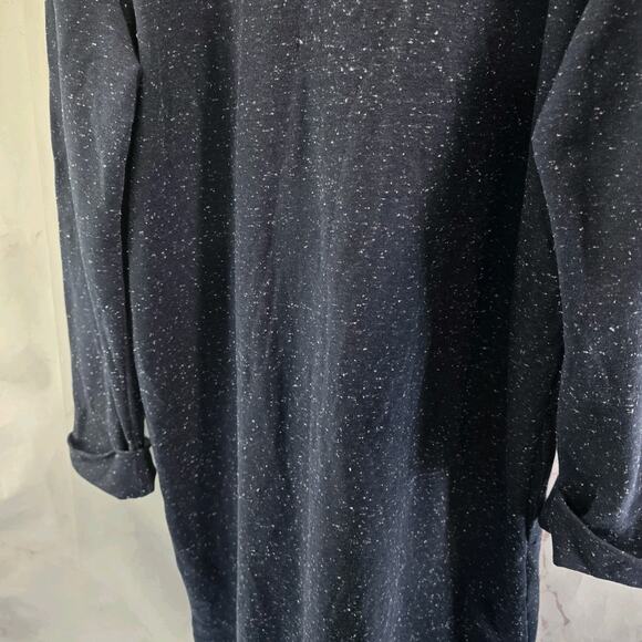 J Jill Dress Womens Large P Petite Navy Blue Speckled Fleck Shift Long Sleeve - Picture 6 of 11